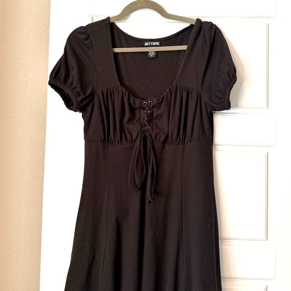Hot Topic Black Lace-Up Women's dress